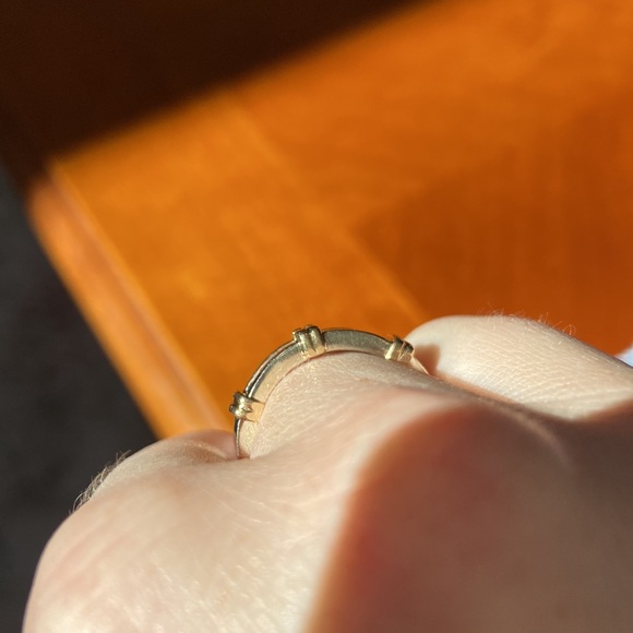 14k White and Yellow Gold Ring with Diamonds - Picture 10 of 13
